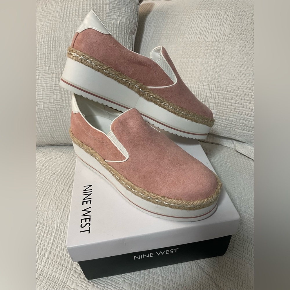 🩷New Women 🌸 Nine West Pink  Espadrille Shoes, size 6